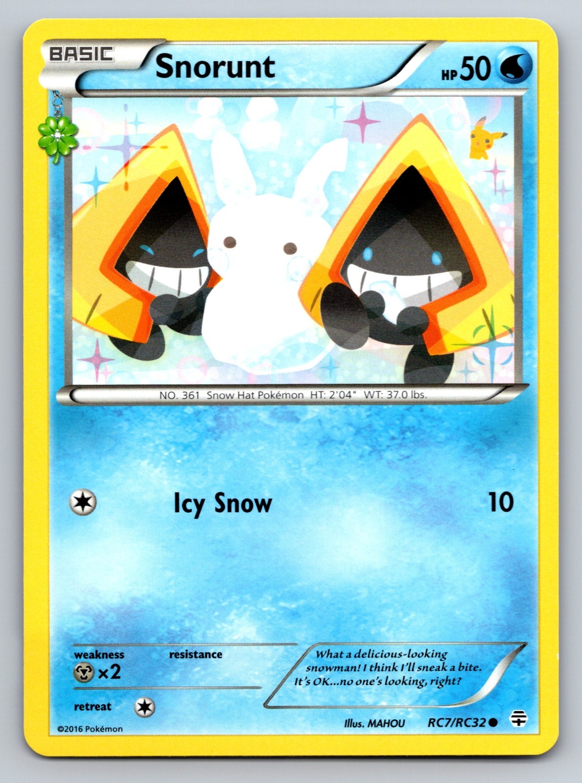Pokémon 2016 Snorunt RC7/RC32 Generations Radiant Collection English | NM-