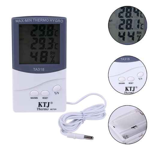 Wall Mounted Temperature Accuracy Plastic Humidity Resolution White Plastic - Picture 4 of 12