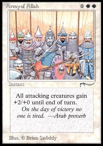 MTG English Army of Allah (dark circle) Light Play Normal Arabian Nights