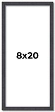 8x20 Frame Brown Picture Frame Complete Modern Photo Frame UV Acrylic, Acid Free