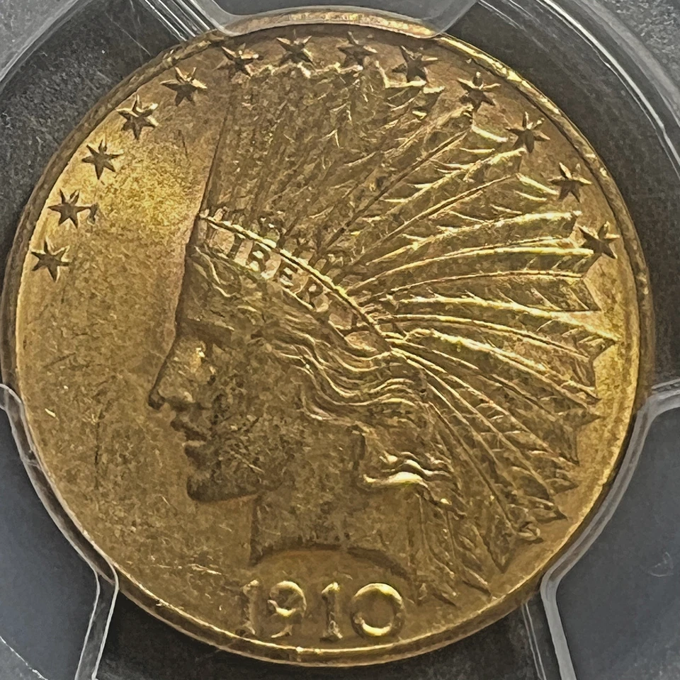 1910-D INDIAN $10 PCGS MS62 ~ Most Beautiful of The Gold Coins! - Image 3 of 4