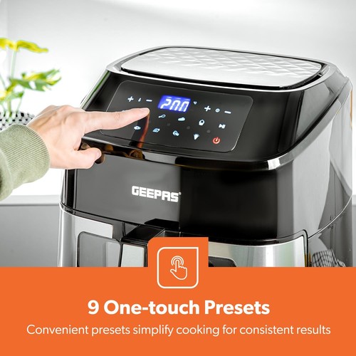 Geepas 1.7L Electric Kettle 2 Slice Bread Toaster & 9.2L Digital Air Fryer Set - Picture 10 of 10