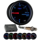 GlowShift Black 7 Color Analog E85 Wideband Air/Fuel Ratio Gauge w Data Logging