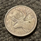 1939 Canada 25 Cents Quarter Silver Coin