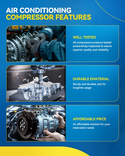 98350 Compresor de aire acondicionado nuevo para Audi A4, A5, A6, Q3, Q5, Q7, A4/A5/A6/Q3 Quattro - Imagen 6 de 16
