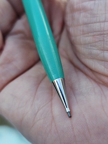 Vintage green Chrome Sheaffer Ball Point Pen & Mechanical Pencil Set Clip action - Bild 14 von 15