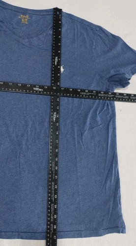 Polo Ralph Lauren Blue Mini Pony Logo Blank Basic V-Neck T-Shirt Men's Size XL - Picture 4 of 6
