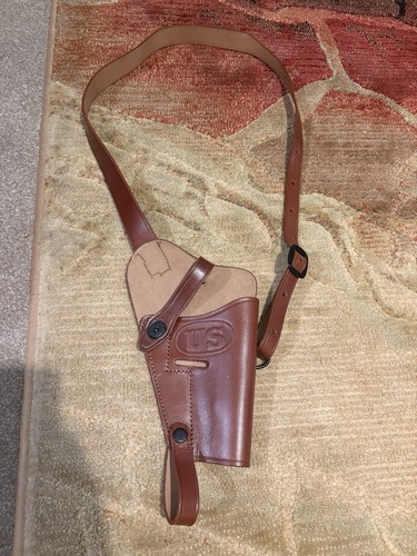 Replica WW2 Colt 45 Holster M1911 Colt 45 M7 Shoulder Holster Russet Brown AG981