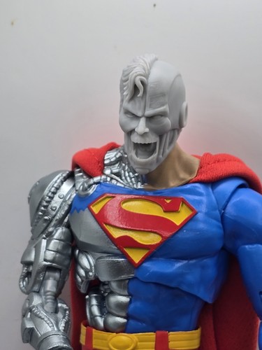 3d Printed CYBORG SUPER HERO MAN Head#2 1:10 7" SELECT DC MULTIVERSE - 第 1/3 張圖片