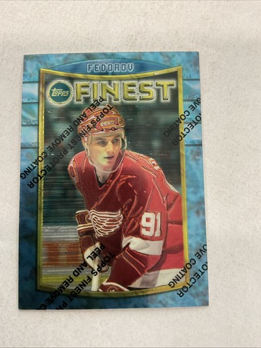 1994-1995 TOPPS FINEST SERGEI FEDOROV DETROIT RED WINGS UNPEELED ♨️♨️G - Picture 1 of 4
