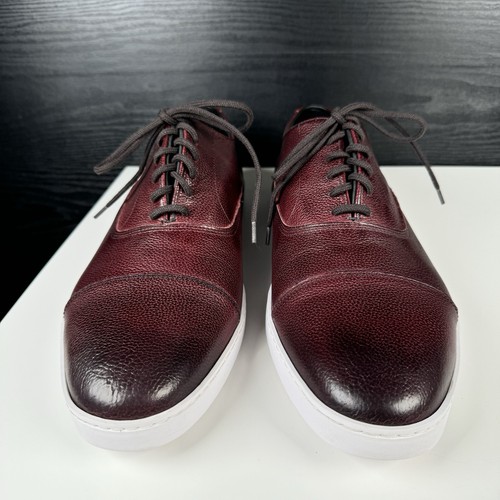Allen Edmonds PARK AVENUE Smear Cap-Toe Oxfords Sneakers Size 13 D - Oxblood - Picture 4 of 14