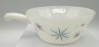 Glasbake Fire King Vintage Atomic Starburst Small Handled Bowl MCM EUC