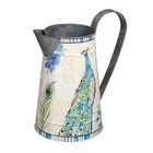 Metal Peacock Design Large Decorative Jug Colourful Quirky Homeware Accessory