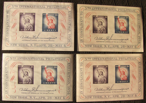 Single US SC#1075 5th International Philatelic Exhibition Souvenir Sheet MH 1956 - Picture 9 of 10