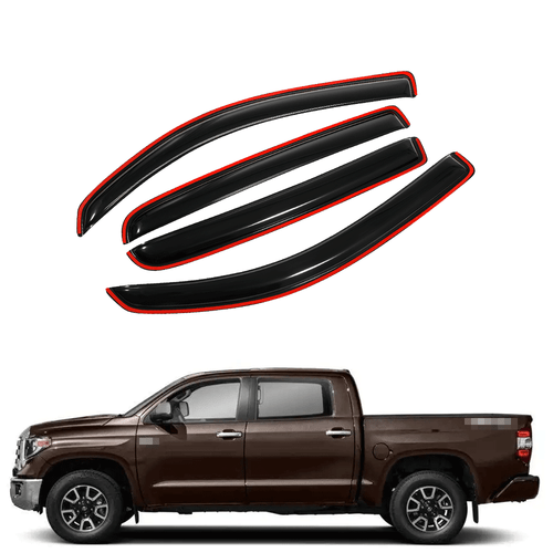 For 2016-2023 Toyota Tacoma Crew Cab Window Visors Vent Rain Guards Deflector - Picture 4 of 10