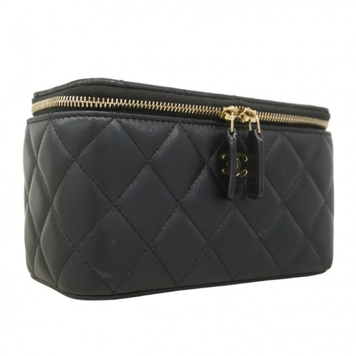 Chanel Vanity Bag Matelasse Chain Shoulder Lambskin Champagne 513221 - Picture 2 of 10