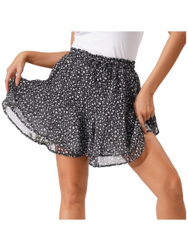 Costume Donna Uscire Vestito Svasato Sportivo Culottes Vita Minigonna Lavoro - Foto 22 di 94