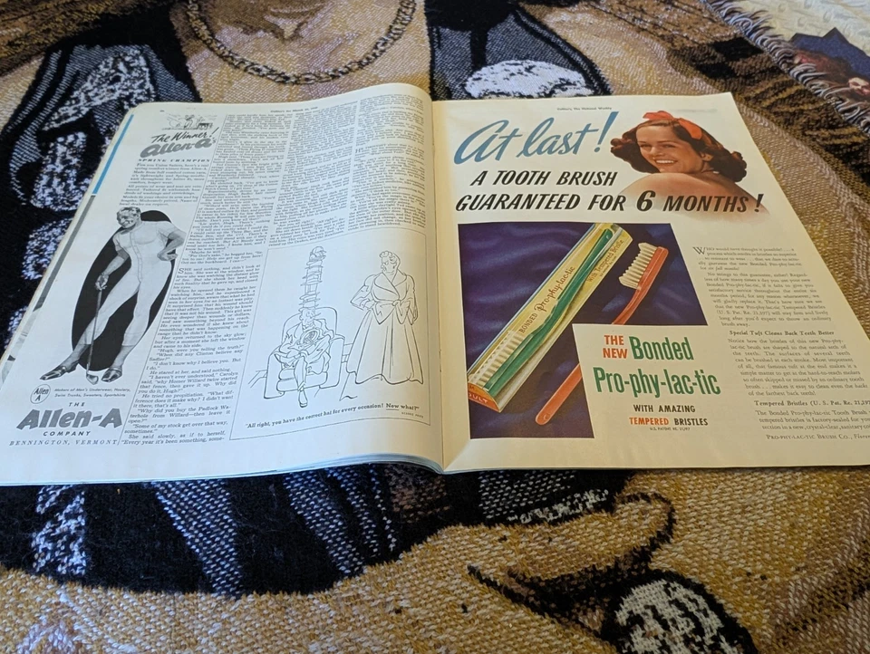 1940 Colliers March 23 - Ghosts; C.S. Forester; Lana Turner; Beltsville MD Dogs Foto 4 de 4