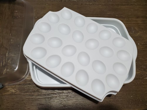 Pampered Chef Chillzanne Rectangular Server #2781 Deviled Egg/Vegetable Tray - Picture 4 of 6