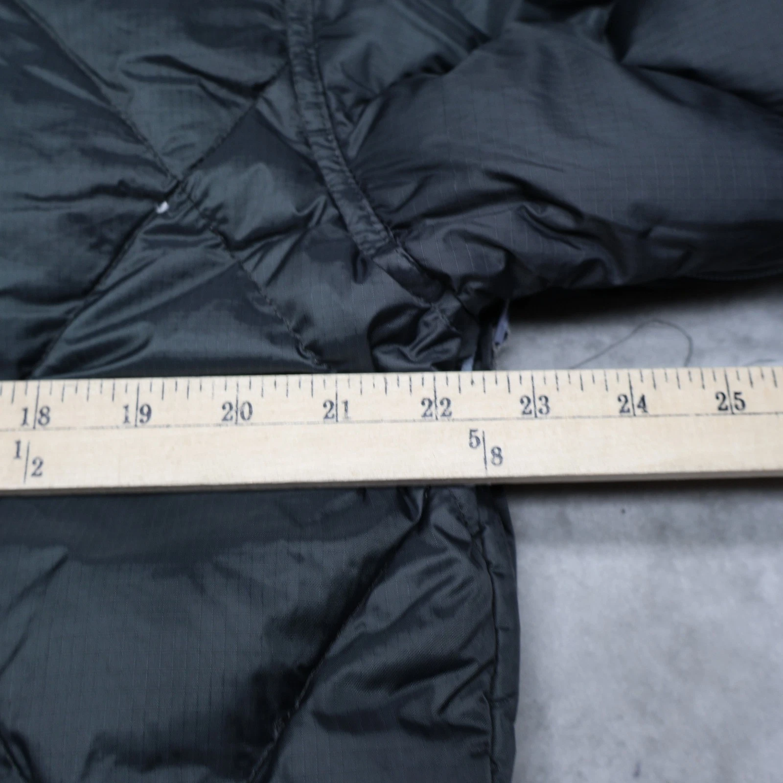 Planet Earth Down Jacket Mens Medium Blue Insulated Quilted Pit Zip Puffer VTG - product detail image 16