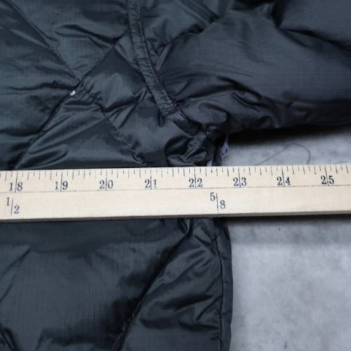 Planet Earth Down Jacket Mens Medium Blue Insulated Quilted Pit Zip Puffer VTG image 16