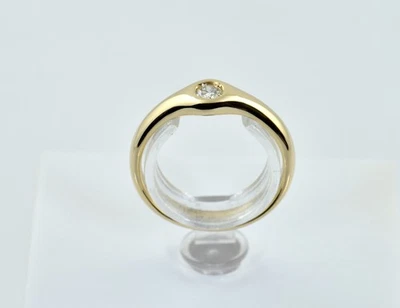 Diamant Solitär Ring 585/000 Gelbgold 14 K Brillant 0,11 ct - Bild 1 von 4