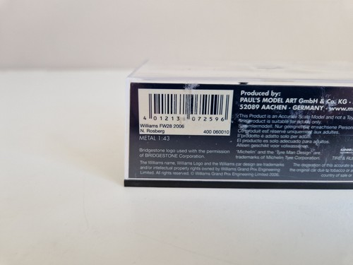 Minichamps 1/43 Williams Cosworth FW28 N. Rosberg - 2006 - 400060010 - Picture 7 of 7