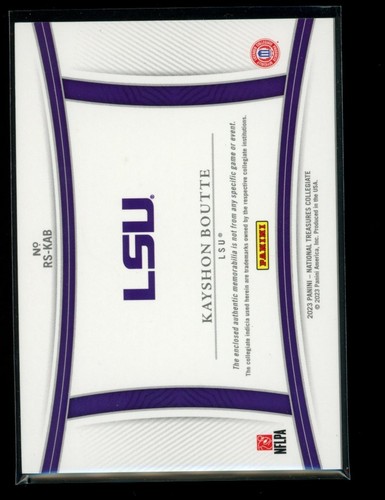 Kayshon Boutte 2023 Panini National Treasures Collegiate #RS-KAB Rookie Mem /99 - Foto 2 di 2