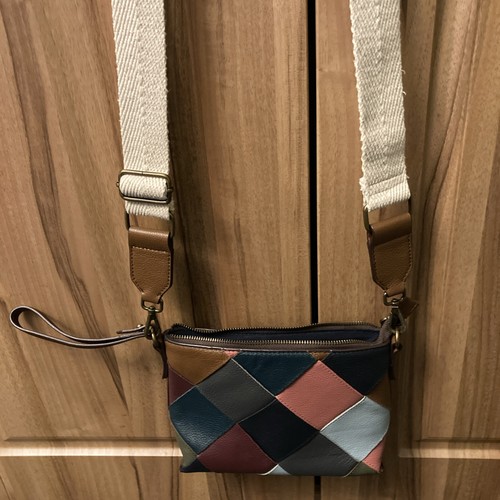 New White Stuff Leather Bag crossbody multi colour plus extra metal strap BNWOT