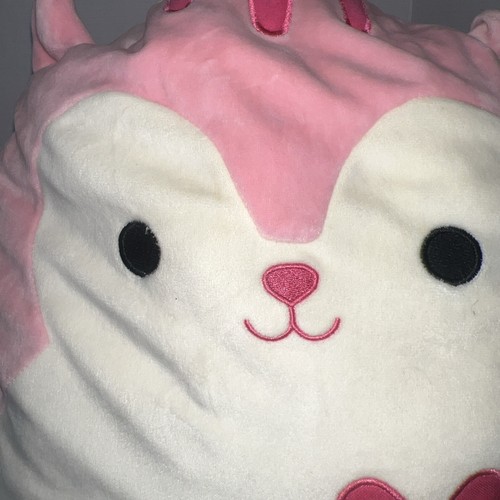 Squishmallow 16 Zoll Sarah rosa Eichhörnchen Valentine weiches Plüschtier Stofftier Spielzeug - Bild 11 von 11