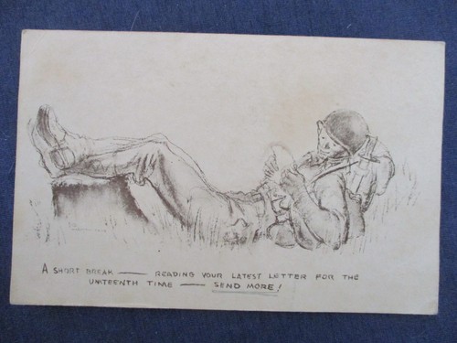 1943 Santa Fe New Mexico Unit 1 Cancel Free Frank WWII Art Postcard - Picture 2 of 2