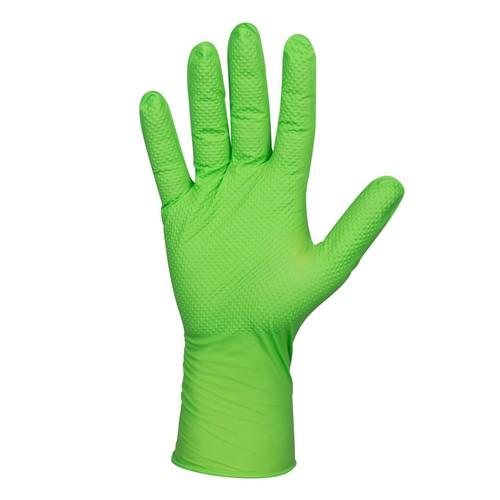 JBM Einweg Nitril Handschuhe 7.0MIL Diamanttextur Orange Größe XL - Picture 2 of 4