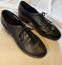 Leo's Ultratone Tap Shoes Size 10.5 Women  s Black Lace Up Jazz Tap Dance Shoes