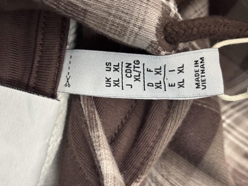 Adidas Originals Hoodie Mens XL Plaid AOP Sweatshirt Drawstring Pullover - Picture 10 of 17