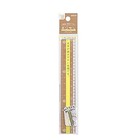Kutsuwa Ruler, Mojisashi Ruler, 16cm, Brown, Pack of 5, KB033BR-5P