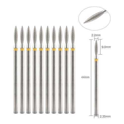 KADS 10x Diamond Milling Cutter For Manicure Electric Nail Drill Pedicure Tool - Picture 30 of 58