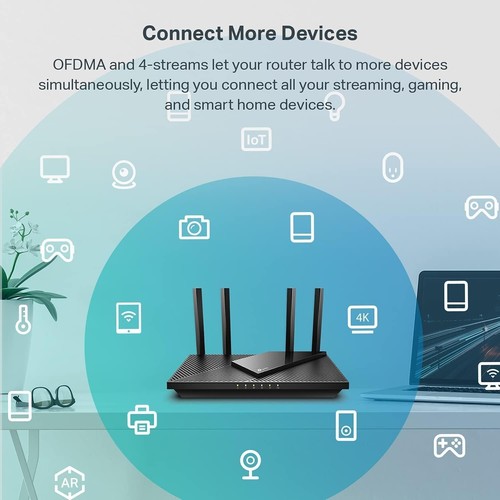 **NEW - TP-Link AX3000 Dual Band Gigabit Wi-Fi 6 Router, Archer AX55 - Photo 6/8