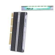NVME M.2M Key SSD to PCIe X4/X8/X16 Expansion Card with RGB Light Aluminum He...