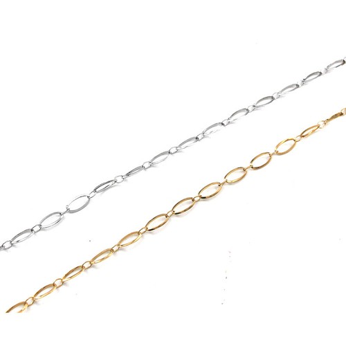 2meters Stainless Steel Flat Oval Cable Chain for Necklace Jewelry Making 4mm - Picture 7 of 9