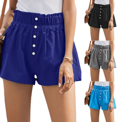 Fashion Women Casual Pants Summer High Waist Loose Shorts Hot Pants With Belt Fashion Women Casual Pants Summer High Waist Loose Shorts Hot Pants With Belt