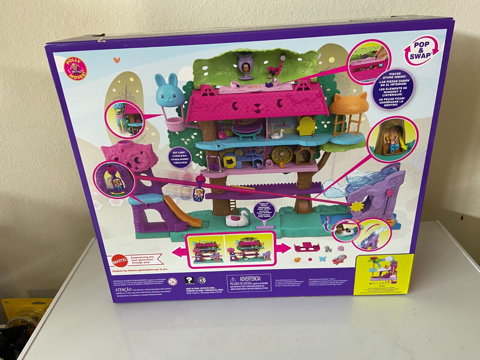 Polly Pocket Ponyville Pet Adventure Treehouse Playset By Mattel NEW