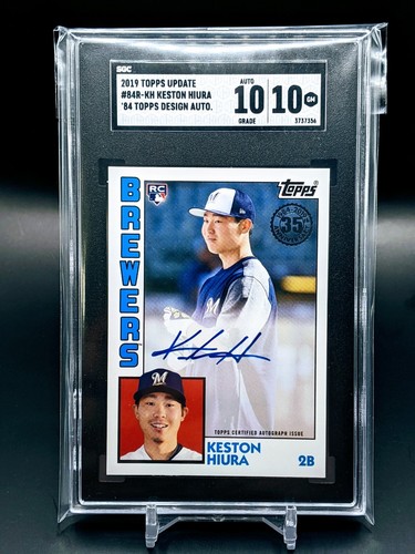 Topps Update '84 2019 Topps Design Auto Keston Hiura RC SGC 10 - Imagen 1 de 2