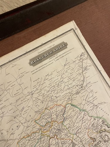 1822 Large Map of ROXBURGHSHIRE Thomson ATLAS of SCOTLAND Scottish Borders - Picture 4 of 6