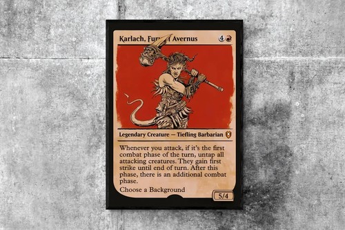 Baldurs Gate Karlach Card, BG3 Print, Magic Card Poster