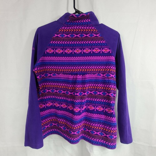 Columbia Girls 1/4 Zip Patterned Pullover Fleece Sweater Size XL (18/20) - Picture 3 of 7