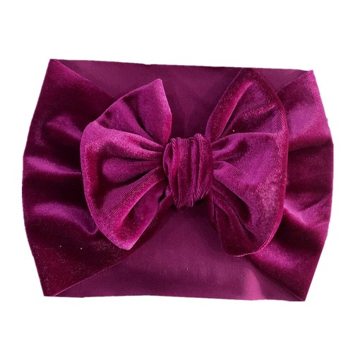 Velvet Baby Headband Turban Big Bowknot Baby Girl Headband For Newborn Childr L - Picture 7 of 27