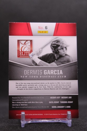 Dermis Garcia #6 2014 Panini Elite Extra Edition New York Yankees - Picture 2 of 2