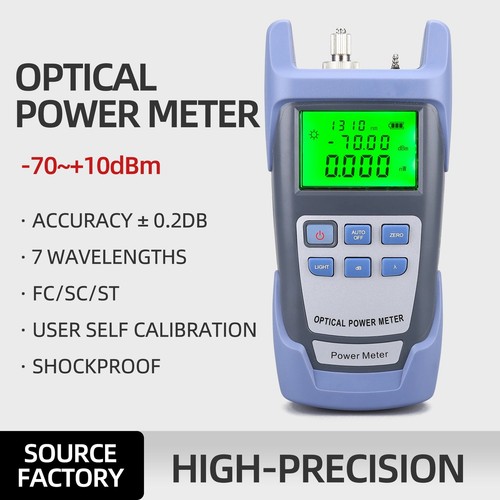 FTTH Fiber Optical Power Fiber Cable Tester range -70dBm~+10dBm SC +FC Connector - 第 1/6 張圖片