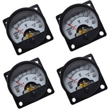 4Pcs DC 1V Analog Voltmeter Analogue Voltage Panel Meter SO45 Directly Connect