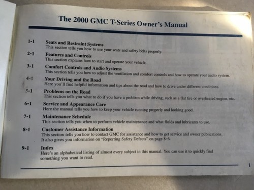 Camión GMC 2000 serie T manual del propietario - Imagen 2 de 6